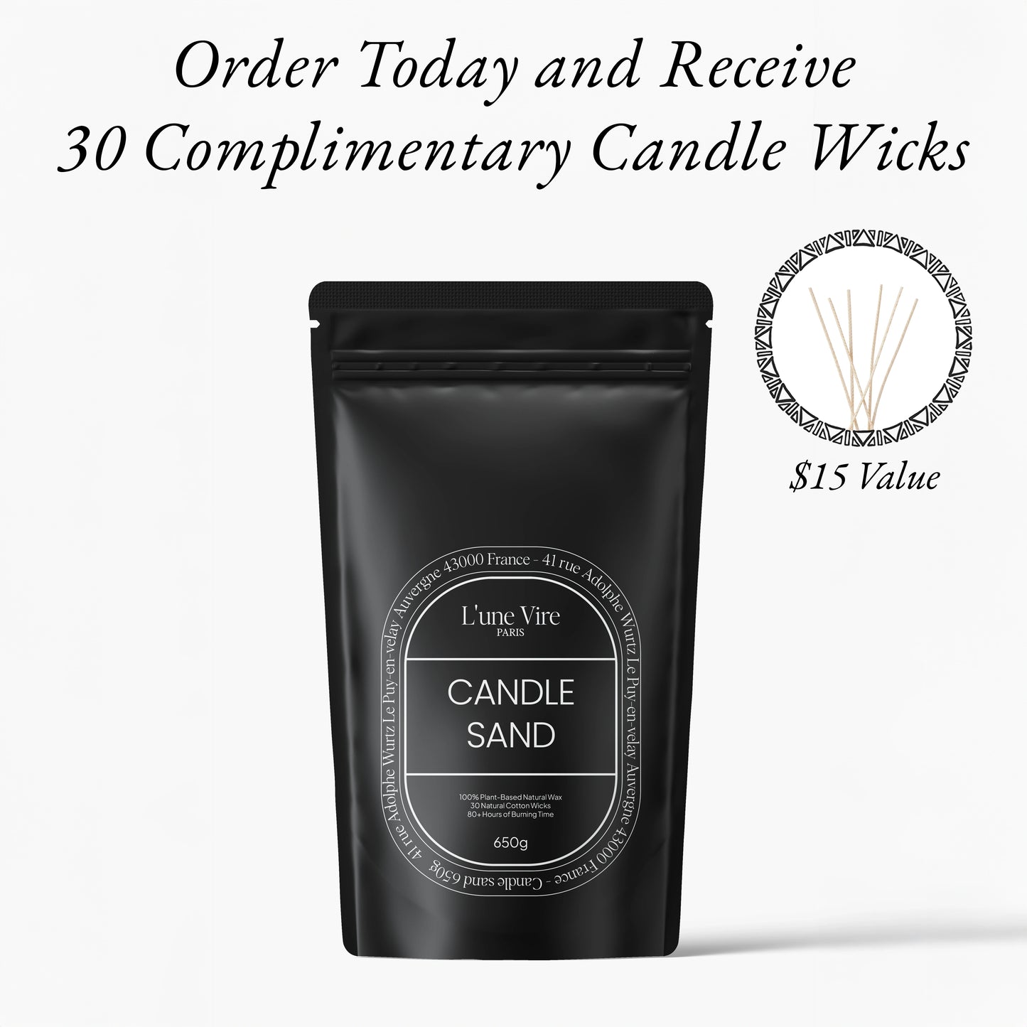 Candle Sand +30 wicks