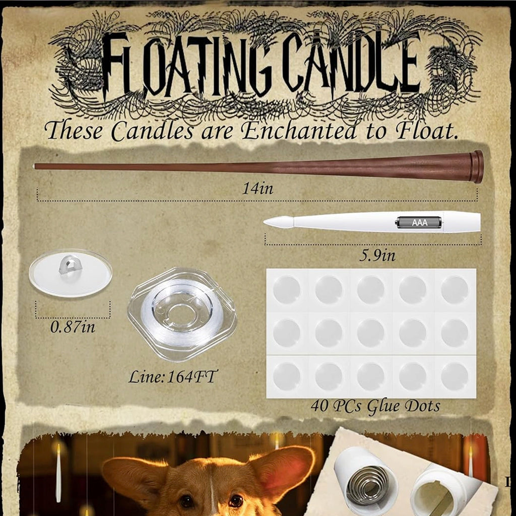 Floating Candles with Wand Remote