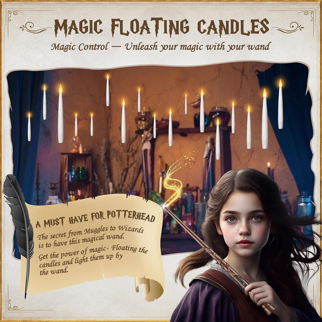 Floating Candles with Wand Remote