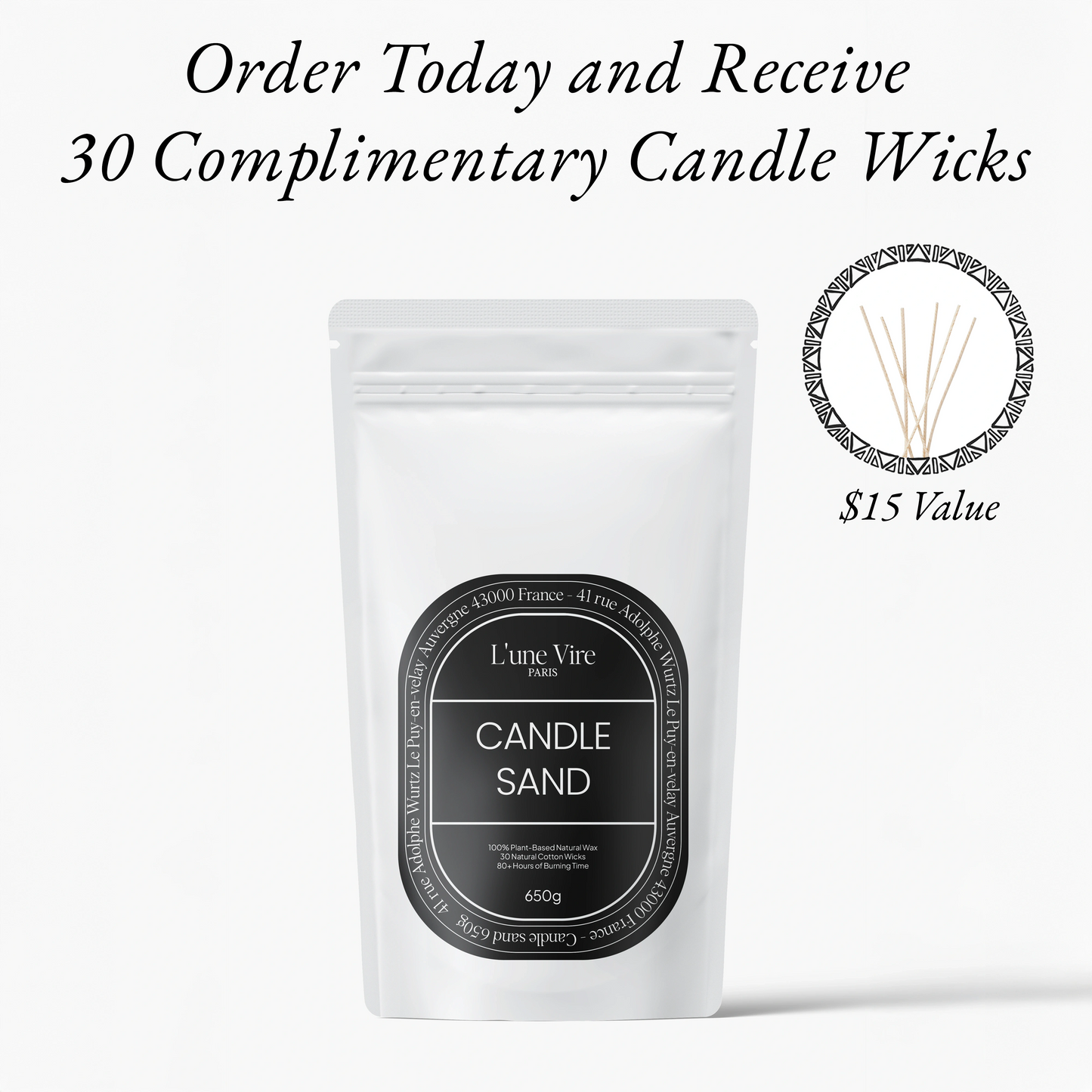 Candle Sand +30 wicks